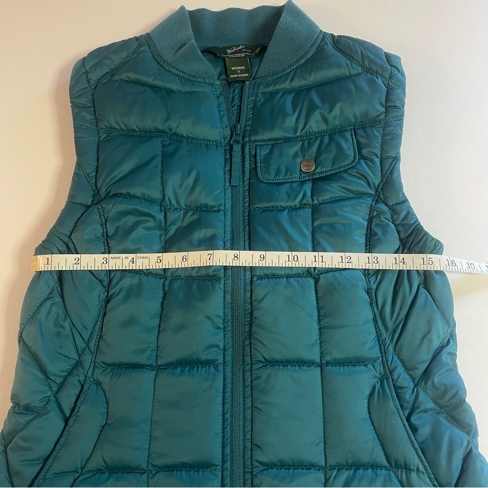 Woolrich Women's Goose Down Puffer Vest Teal Size Small - Picture 14 of 14